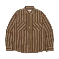 NMWF62SH01BRW 블라우스 여성셔츠 M.L STRIPE SHIRT - BROWN 7180291