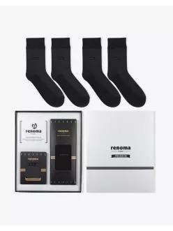 Renoma underwear [레노마] 레노마 남성 정장 마름모 중목 양말 2족 선물세트 (쇼핑백포함)_RF1YH47251