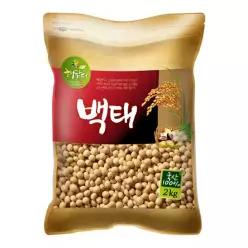 2025년 햇곡 국산 백태 2kg 메주콩 두유콩 콩국수용