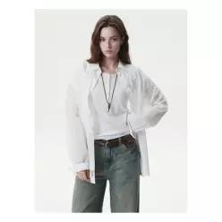 후아유 여성 Summer Long Sleeve Shirts WHYAG2541F 1342564