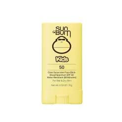 Sun Bum 아동용 SPF 50 투명 페이스 스틱 햇빛 차단제 - 습식 또는 건성 피부 적용 광범위한 스펙트럼 비타