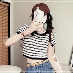 어린이티셔츠 여성 크롭티 여성긴팔티셔츠 맨투맨티셔츠 형광티셔츠 여성봄티셔츠 반팔 크론니트티 EWEBE5CD12