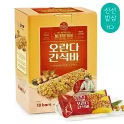 [품질보장] 호정가 오란다간식바 (18개입) / 아몬드와 깨가 들어간 프리미엄 영양간식