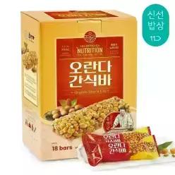 [품질보장] 호정가 오란다간식바 (18개입) / 아몬드와 깨가 들어간 프리미엄 영양간식