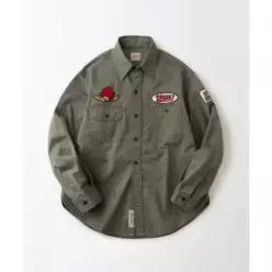 매장정품 아웃스탠딩 OUTSTANDING [LOONEY TUNES] TRIPLE STITCH MECHANIC SHIRT_CHARCOAL OS26SSSH16CH 11