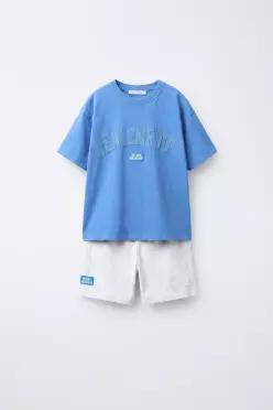 [국내매장] ZARA 여아 6-14세/ 텍스트 패치 파자마 - 블루 7099/793/420 556801