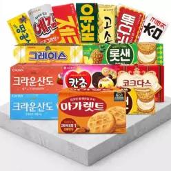 과자종합14종C세트 (고소미 예감 땅콩샌드 쿠크다스 빠다코코넛 칸쵸 엄마손파이 외) 선물 간식 스낵 62760