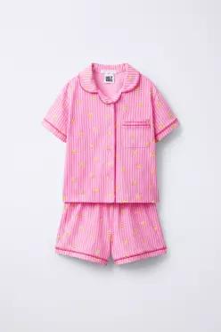 [국내매장] ZARA 여아 6-14세/ SMILEYWORLD 파자마 - 자주색 7099/564/630 556816