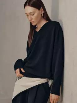 LENEDIFIE 실크블랜드 더블져지 풀오버 1157521
