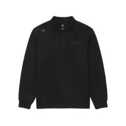 DESCENTE 데상트 남성 에어로플리스 오버핏 폴로 긴팔 티셔츠 블랙 SR421UPLO5