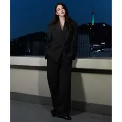 무신사 스탠다드 우먼 MUSINSA STANDARD 우먼즈 와이드 히든 밴딩 슬랙스 [그레