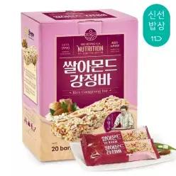 [품질보장] 호정가 쌀아몬드강정바 (20개입) / 달콤 바삭한 전통 쌀강정 뉴트리션바