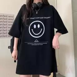 [라일리여성의류] Rly 캐주얼 프린팅 오버핏 반팔 티셔츠 53299648)