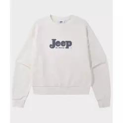 JEEP WOMEN 세리프 빅로고 맨투맨 (JR5TSF844IV) 7237725