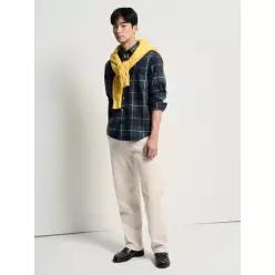 [매장정품] 빈폴 26SS [Essential] 헤릿체크 셔츠 - 그린(BC6164E06M)