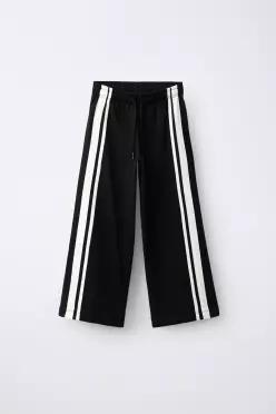 [국내매장] ZARA 여아 와이드 레그 밴드 팬츠 - 블랙 6224/719/800 555059