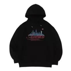 포 우먼 드림시티 플레이 후드 티셔츠 (블랙) 7000040874 CBW26FSS0101