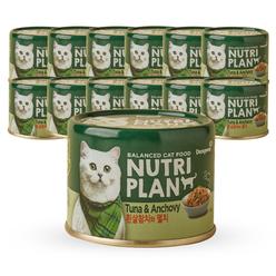뉴트리플랜 흰살참치와 멸치 160g x12개/고양이 간식