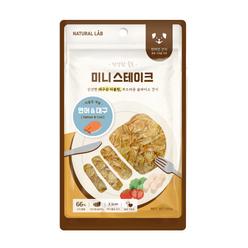 네츄럴랩 미니 스테이크 연어&대구 100g 강아지 슬라이스 간식
