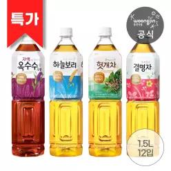 웅진식품 [웅진직영][추가적립] 하늘보리 외 차류(옥수수수염차/결명자차/누룽지차/헛개차) 1.5L x 12개253