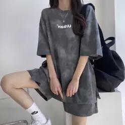여성 여름 투피스 반팔 상하의 나염 세트 패션