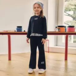 BENETTONKIDS 부츠컷 양면 피케 팬츠_QALG01641NYQALG01641NY
