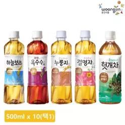 254756 [웅진식품] 차음료 500ml x 10페트 / 하늘보리, 자색옥수수차, 누룽지차, 결명자차, 헛개차 중 택1