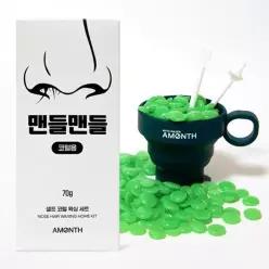 남자 페이스 코털 셀프왁싱 10회분 키트 어먼스 맨들맨들 코털 왁싱 키트 제모제 바디케어 화장품 미용