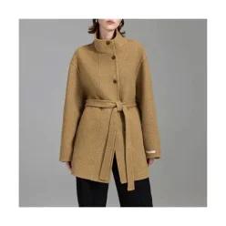 하이넥 울 하프코트 울90 브랜드공정 고퀄리티 핸드메이드코트 여성오버핏코트 여성겨울코트 여성895471