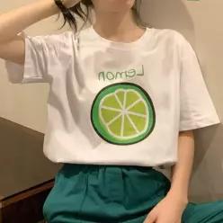 [라일리여성의류] Rly 여성용 프린팅 반팔 라운드넥 면티셔츠 53298782)