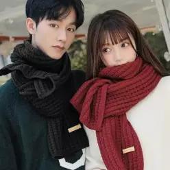 패턴 여성 깔끔한 니트 남성 목도리 예쁜 짜임 외출 2WCAABB9R9 블랙