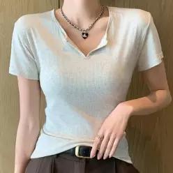 [라일리여성의류] Rly 골지 반팔티셔츠 슬림핏 여성용 53298861)