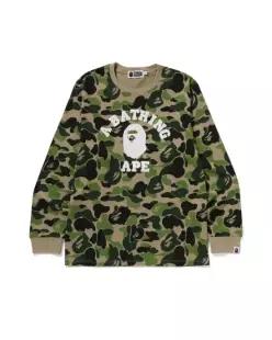 베이프 긴팔 티셔츠 001LTL801006MGRN GREEN DOM