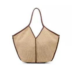 헤레우 베이지 칼레야 소프트 라피아 토트백 261991F049007