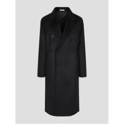 울/캐시미어 핸드메이드 더블 코트  블랙 (RX5930P665)