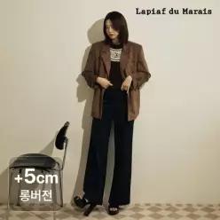 롱)라삐아프 풀밴딩 니팅 세미와이드팬츠 3종 롱버전