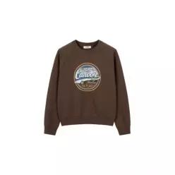 폴햄 여성 더블니트 빈티지 그래픽 크롭 맨투맨_PHG4TR2220
