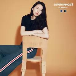 [X슈퍼띵스] 26SS 배색테잎 스트링 데님팬츠