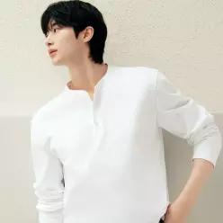 [AK분당점] [지오다노] 지오다노 남자 헤비코튼 헨리넥긴팔티셔츠695602
