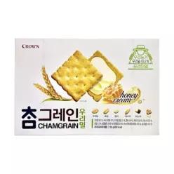 크라운 참그레인 우리밀 192gx10개쿠키샌드 곡물맛 참크래커간식 과자