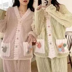 [라일리여성언더웨어] Rly 파자마 세트 수면잠옷 홈웨어 단추 2종