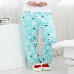 [라일리여성언더웨어] Rly 수면바지 블루래빗 여성극세사수면바지 기모잠옷