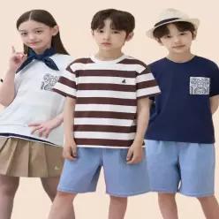 26SS 핫썸머 스트라이프 페이즐리 티셔츠 2PCS 세트 (1115492)