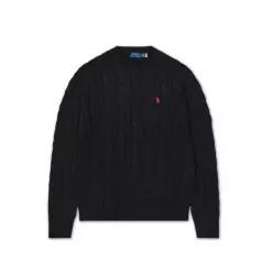 폴로 랄프 로렌 POLO RALPH LAUREN 케이블 니트 코튼 스웨터-블랙 7078619 MNPOSWE16820