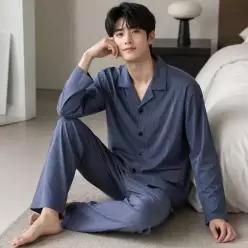 남성 긴팔 잠옷 상하세트 외출가능 빅사이즈 홈웨어