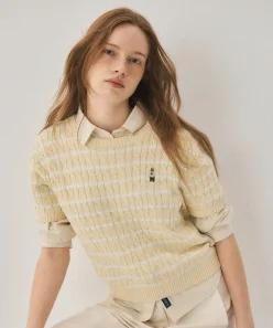 후아유 WHKAG2412F 남성 니트 울 Steve Melange Short Sleeve Sweater 3966540