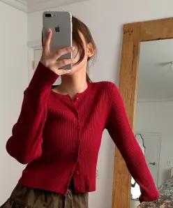 후아유 WHCKG2441F 여성 가디건 울 Ribbed Button Cardigan 5311395
