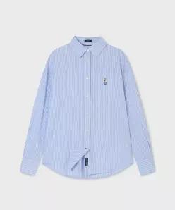 후아유 WHYSG2311F 남성 셔츠 옥스포드 Steve Loose Fit Striped Shirts 5923585