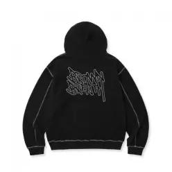 브라운브레스 STITCH FLEECE HOODIE BLACK