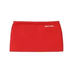 미우미우 로고 자수 미니 스커트 MMG505SOOO14SJ